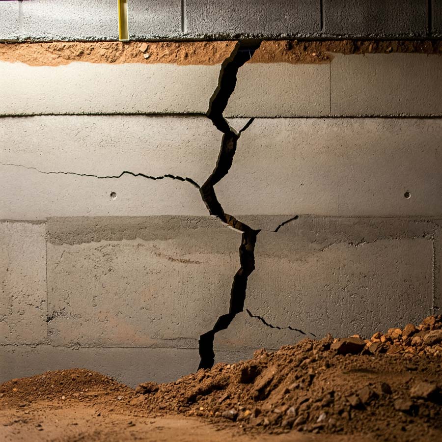 cracked foundation